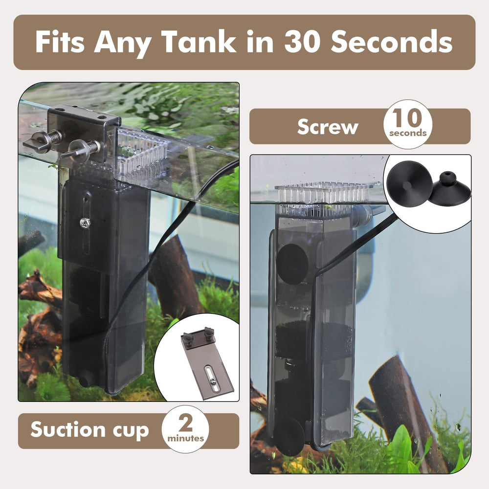 Hygger CO2 surface skimmer compact design saves space in crowded tanks.