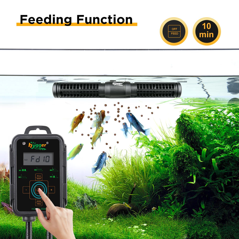 Hygger cross flow pattern in tank promoting even distribution
