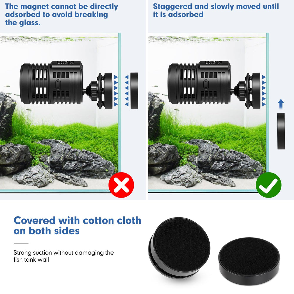 Hygger debris movement toward the filter demonstrating improved flow.