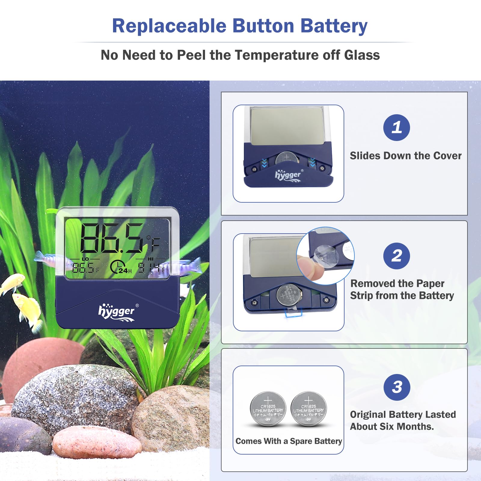 The hygger digital thermometer aluminum sensor offers fast, accurate readings without wires