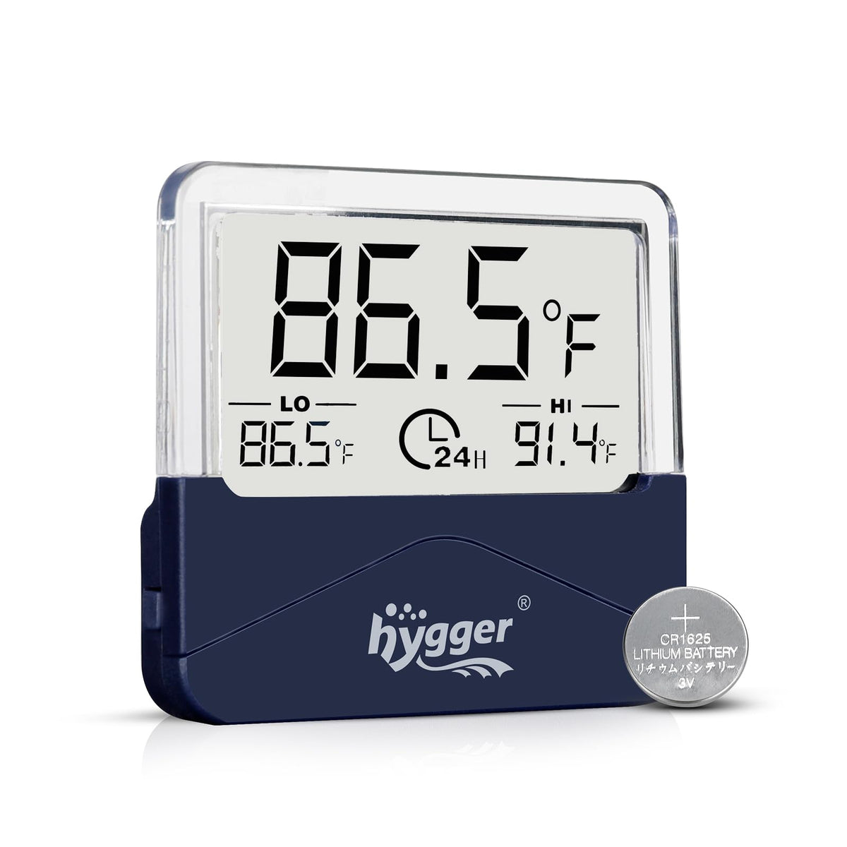The hygger digital aquarium thermometer front view for easy, clutter-free monitoring