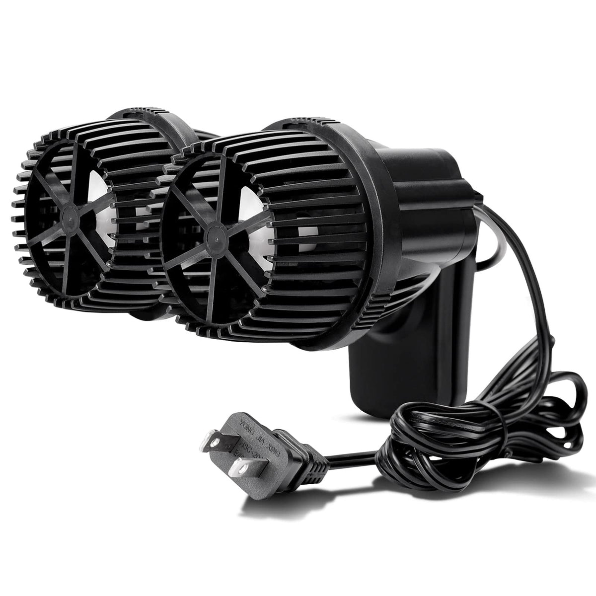 Hygger 4200GPH double-head pump provides broad circulation for large tanks.