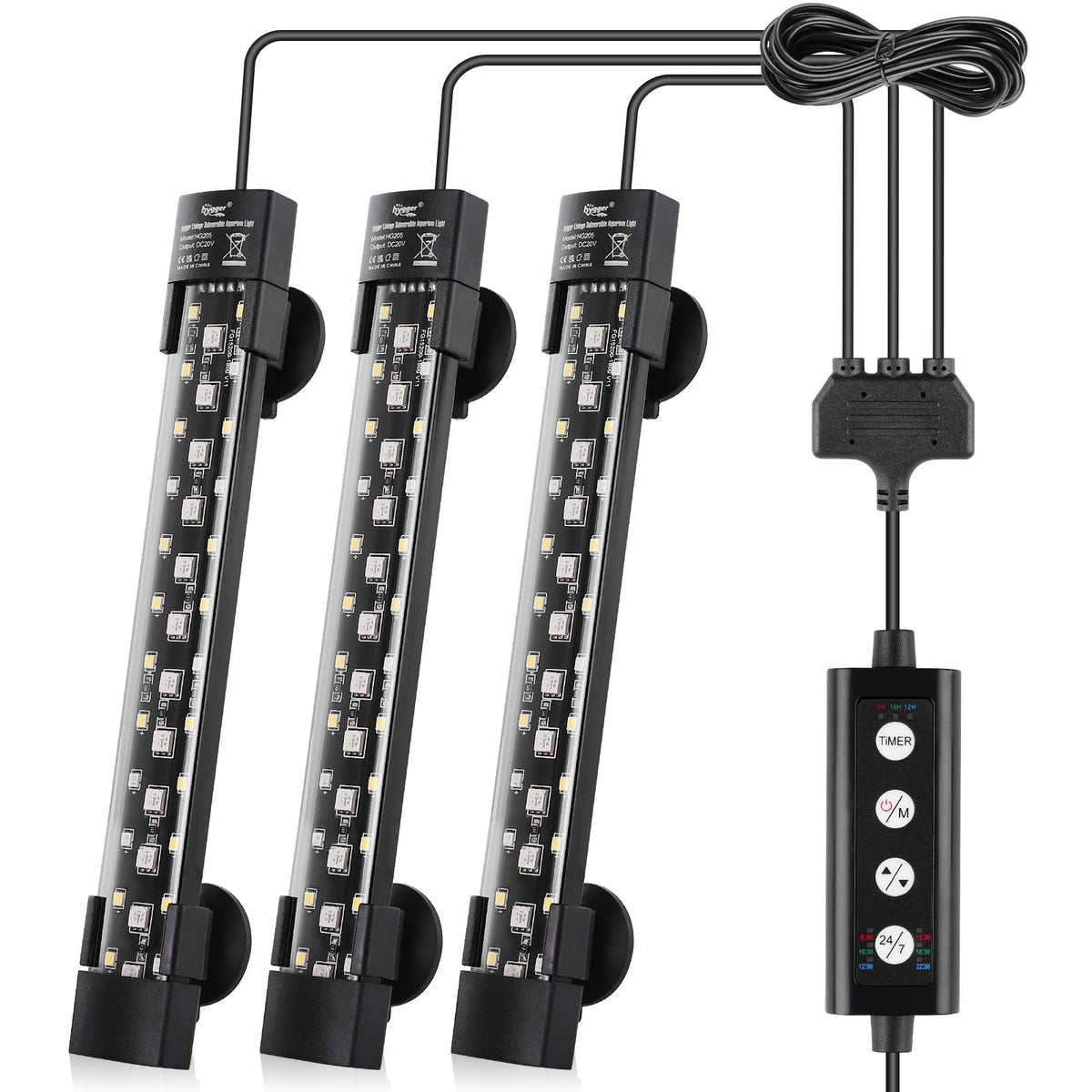 hygger dual-channel controller enables synced sunrise to sunset lighting for coordinated tank ambience