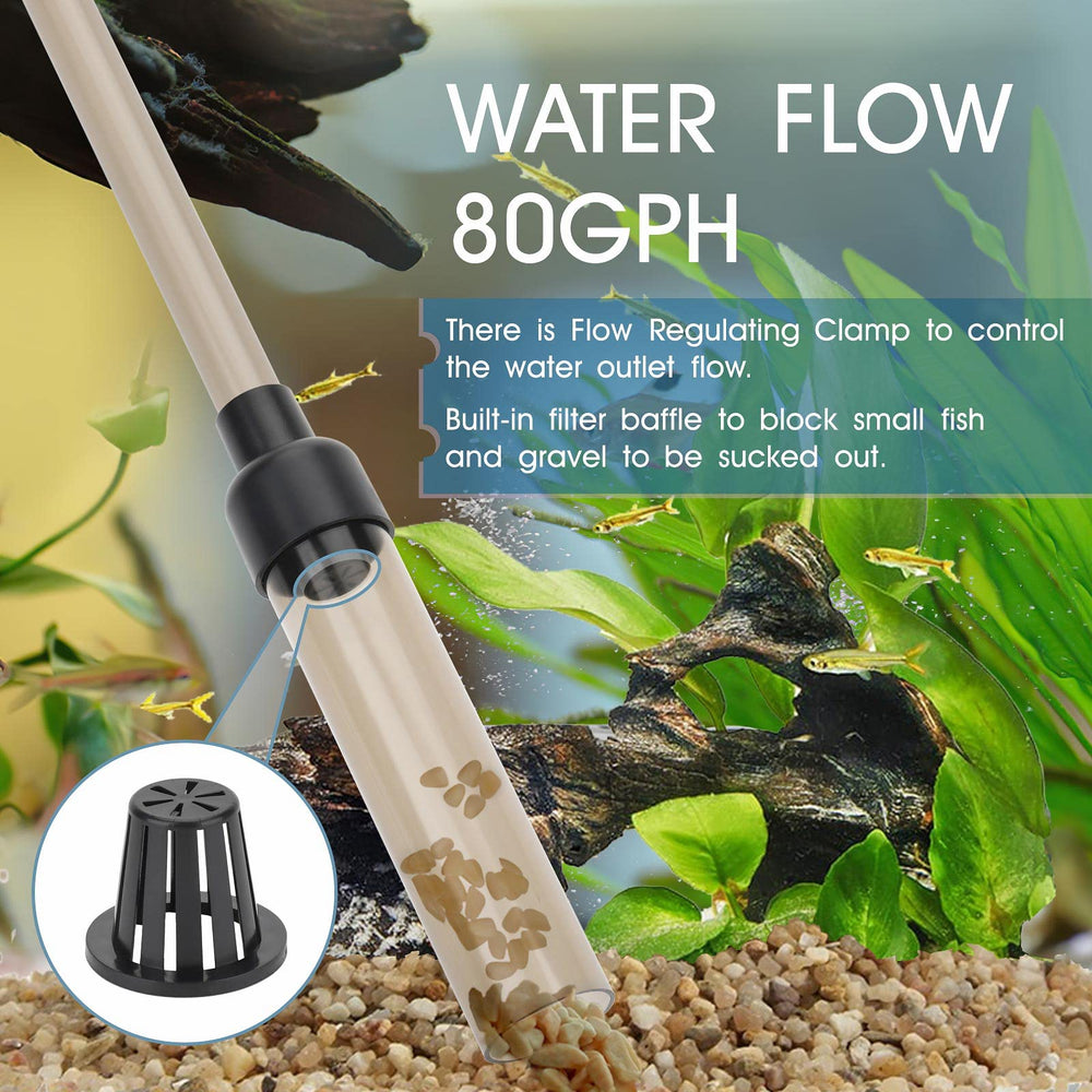 Hygger duckbill suction head for precise waste removal in corners