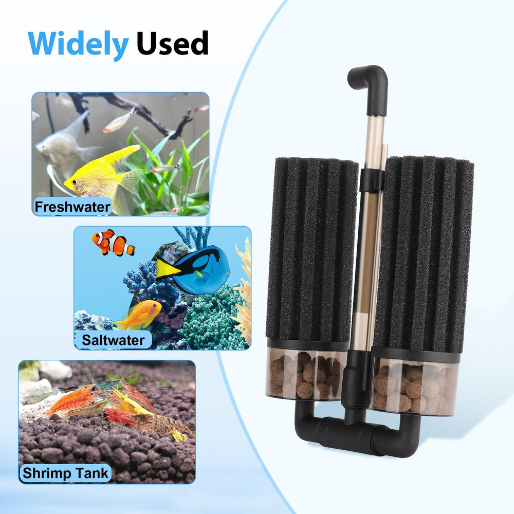 Hygger extendable clip and suction cups provide two installation options for placement flexibility.