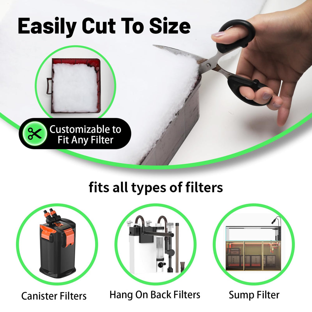 Hygger hang-on filter compatibility with filter floss for improved mechanical filtration