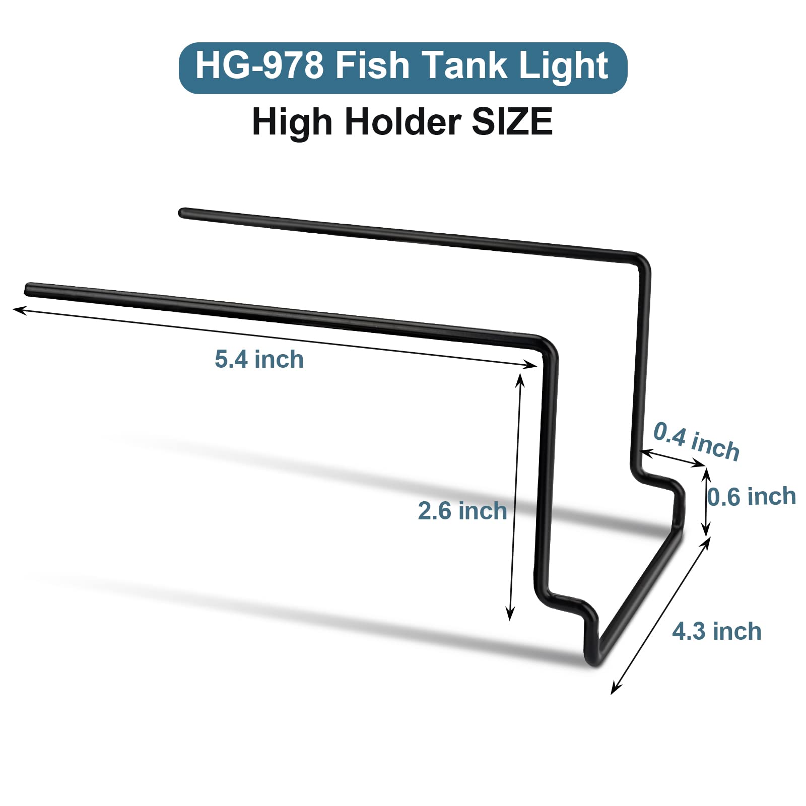 Hygger HG978 light mount side view shows robust support for neat setup.