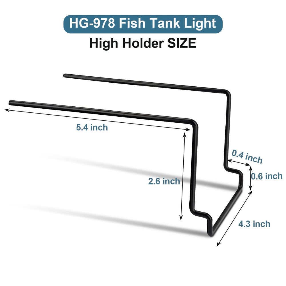 Hygger HG978 light mount side view shows robust support for neat setup.