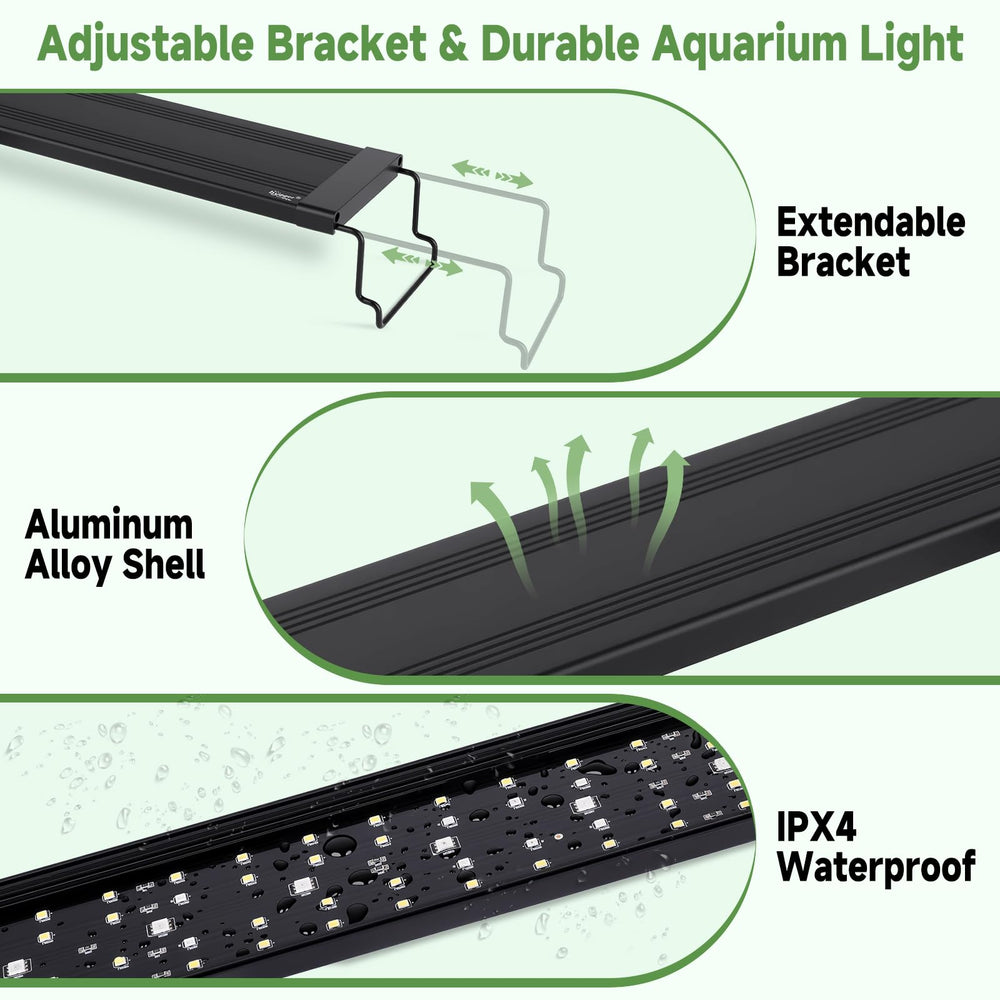 Hygger IPX4 durable shell resists splashes in aquatic environments.