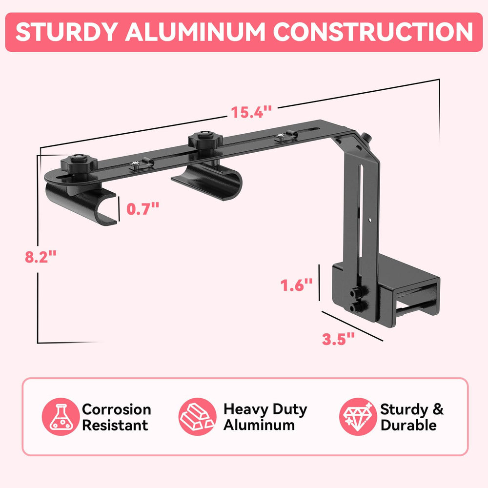 Hygger light riser base clamp installation on rimmed or rimless aquarium.
