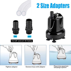 Hygger low-water drain feature highlights easy emptying down to 1/4 inch