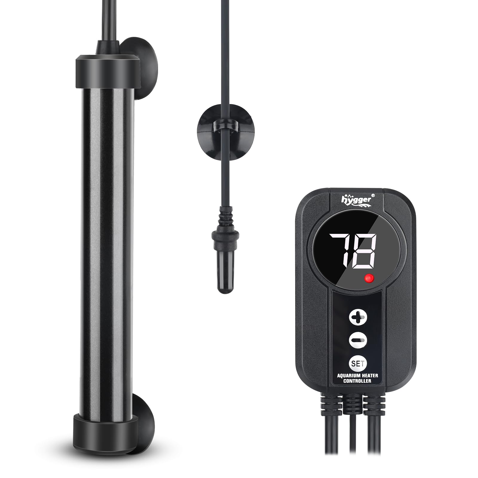 hygger marine aquarium heater 50w in tank provides stable temperature for healthy fish