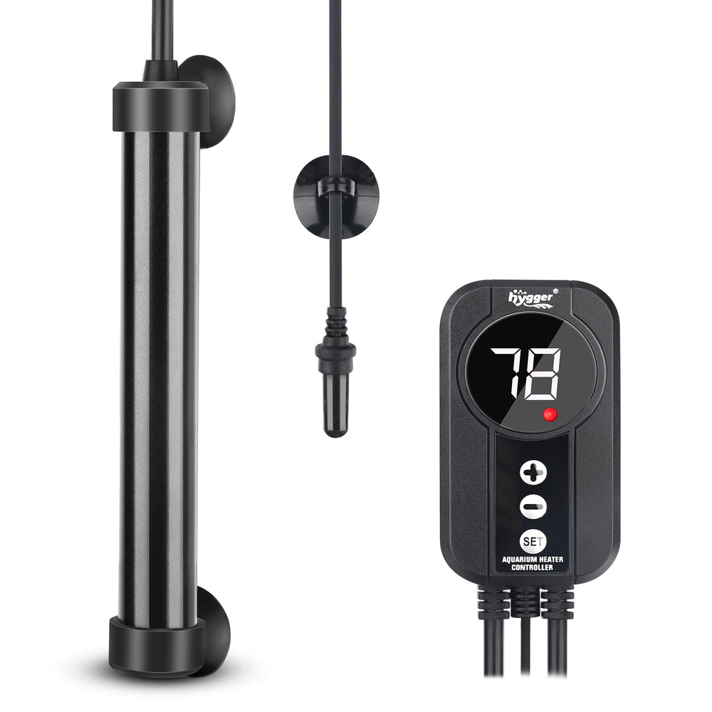 hygger marine aquarium heater 50w in tank provides stable temperature for healthy fish