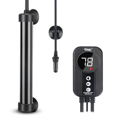 hygger marine aquarium heater 50w in tank provides stable temperature for healthy fish
