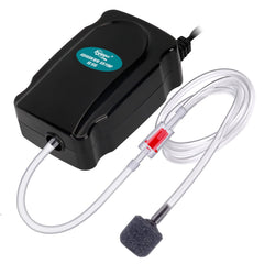 hygger mini aquarium air pump kit assembly shows ready-to-use setup for 5-20 gallon tanks