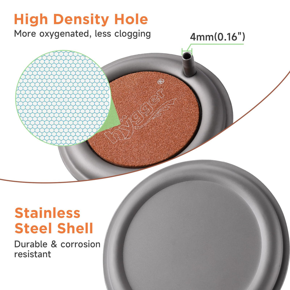hygger nano air stone dense bubbles close up for steady oxygen levels in freshwater setups