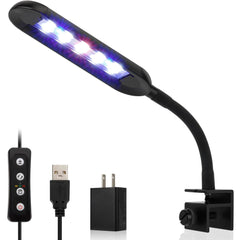 Hygger nano-tank-light front view highlights compact design for small aquariums.