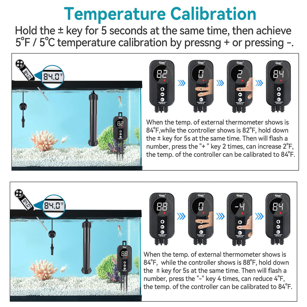 hygger overheating protection indicator signals safe operation during tank heating