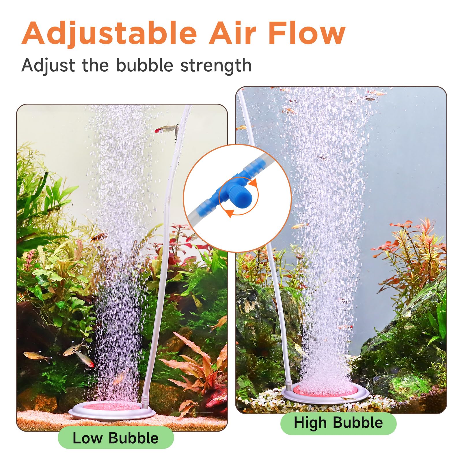 hygger oxygen diffuser stainless steel base highlights durability and reliable performance in aquariums