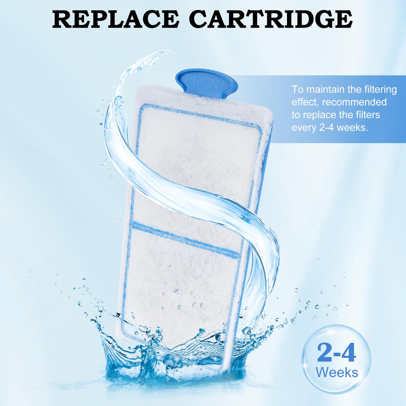 Hygger rinse-before-use step image demonstrates proper cartridge prep for optimal performance.