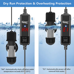 Hygger quartz glass heater emphasizes durability and safety for aquariums.