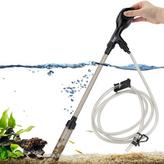 Hygger small gravel vacuum handle with ergonomic grip for quick tank cleaning