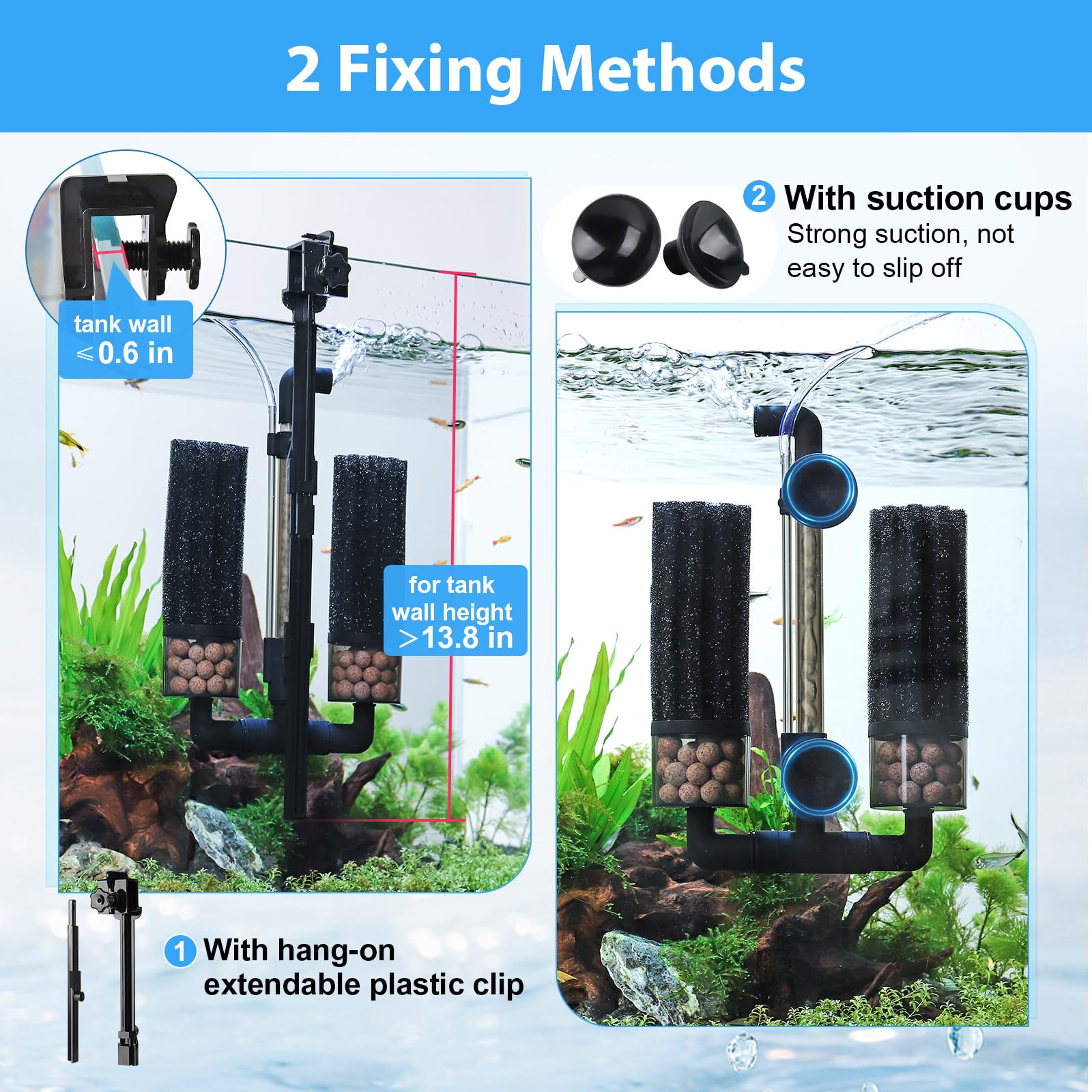 Hygger replaceable sponge pack supports easy maintenance and continuous filtration in tanks.