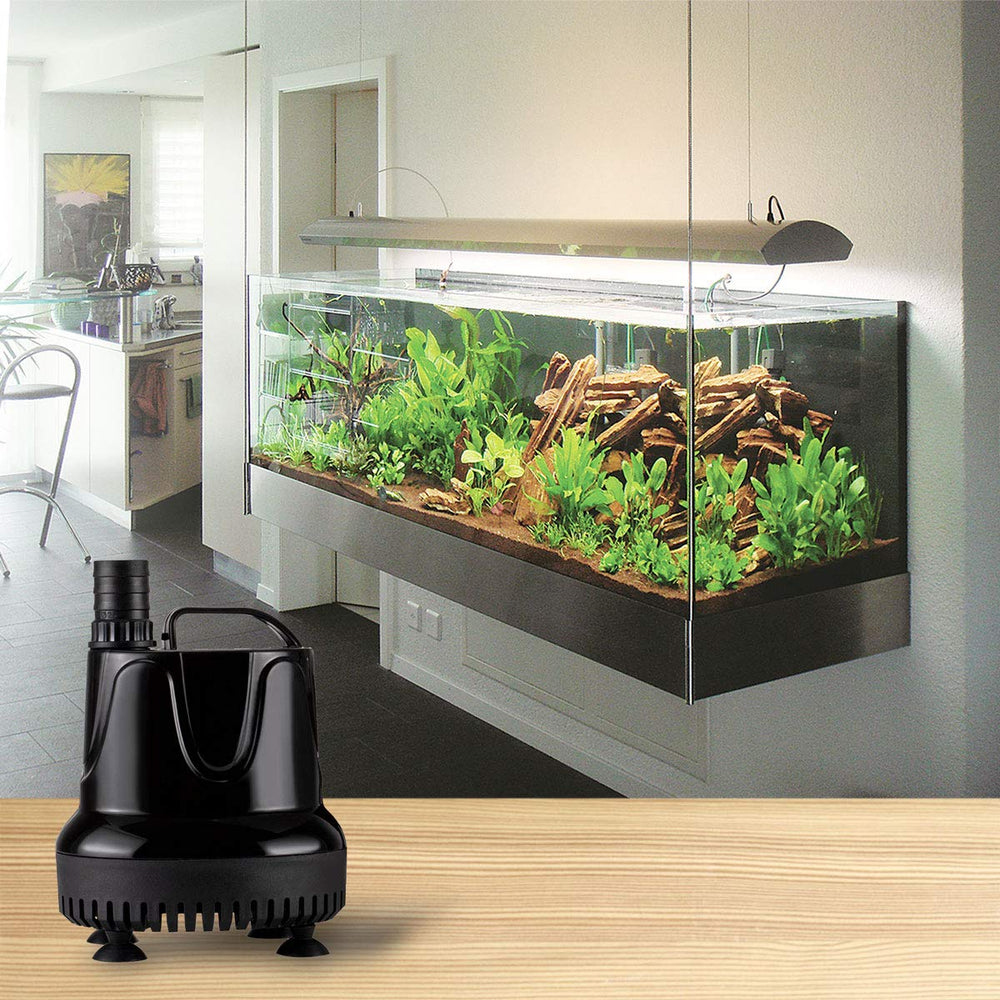 Hygger submersible water pump with fountain setup for aerated displays