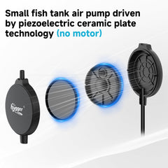 Hygger suction cup and clip attachment securing the pump to a tank wall.