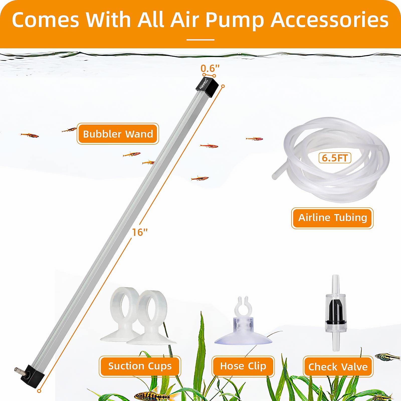hygger suction cups and check valve kit helps prevent backflow efficiently.