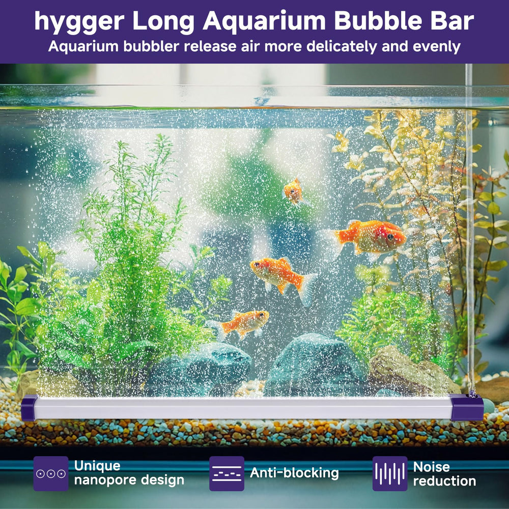 Hygger ultra-fine bubbles create mist-like aeration with quiet operation
