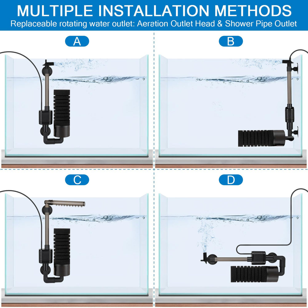 Hygger filter with ceramic bio-balls provides gentle biological filtration in nano tanks