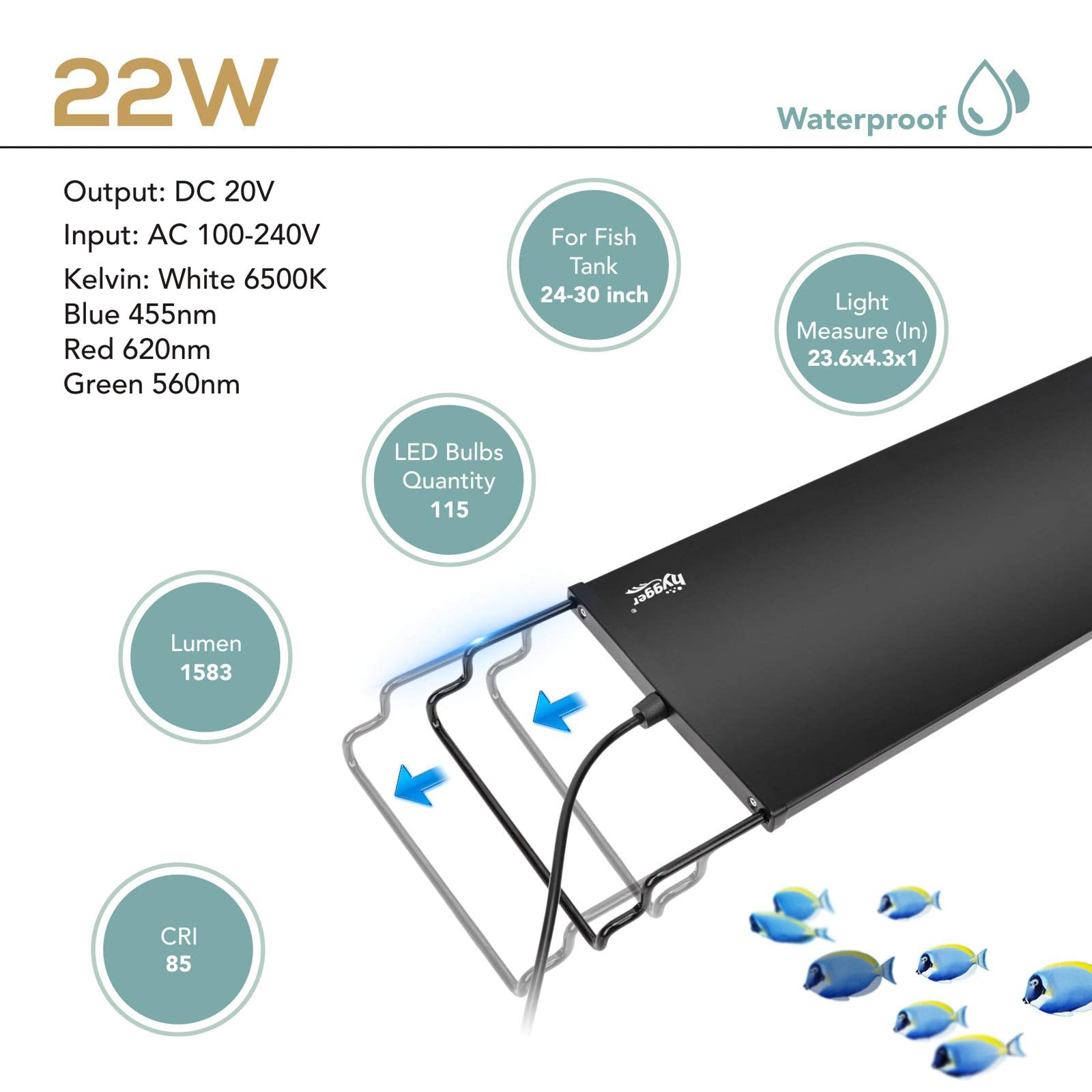 Hygger waterproof design and wipe-clean surface support easy maintenance.