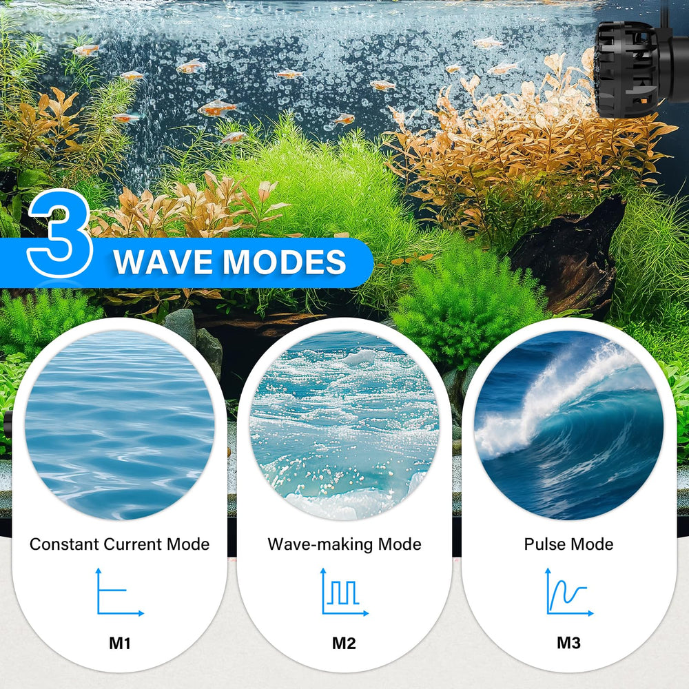hygger wave maker magnetic base enables easy positioning and sturdy placement.