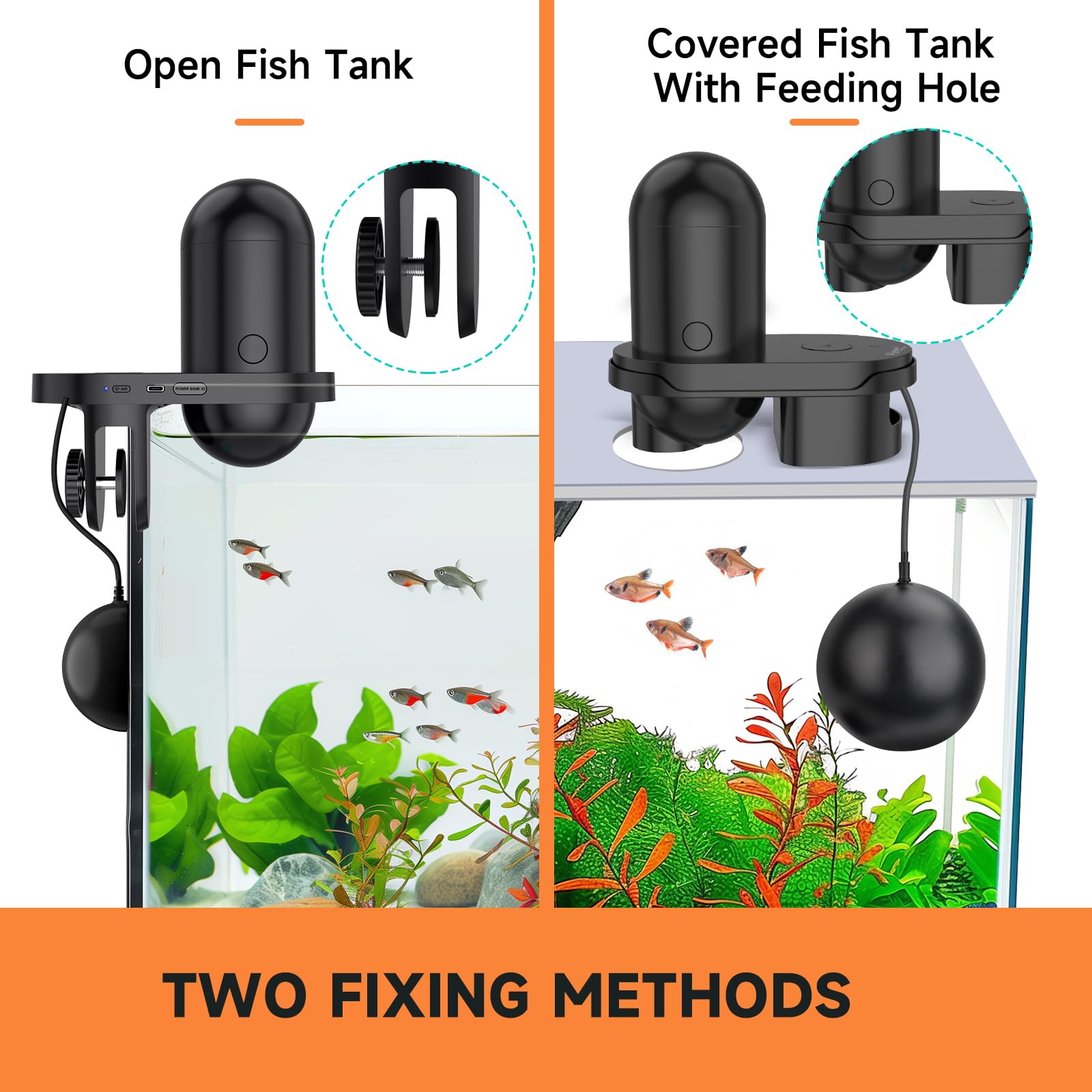 Hygger moisture-proof design keeps feed fresh and dry after each use.