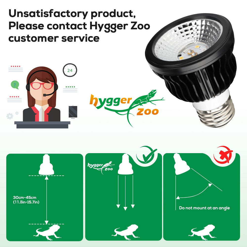 Hygger Zoo desert-dwelling reptile lighting setup and safe coverage.