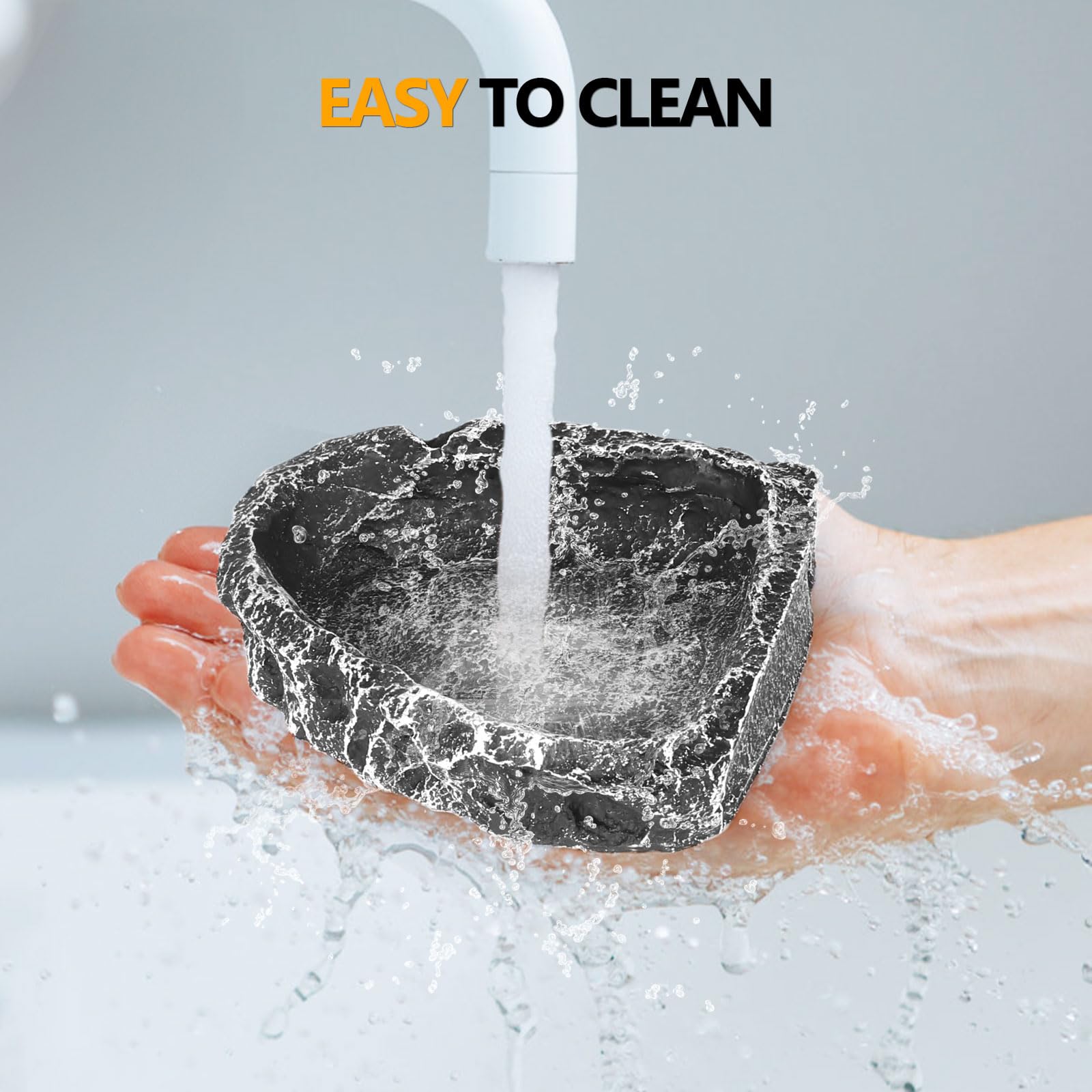 Hygger zoo reptile easy-clean smooth interior simplifies maintenance.