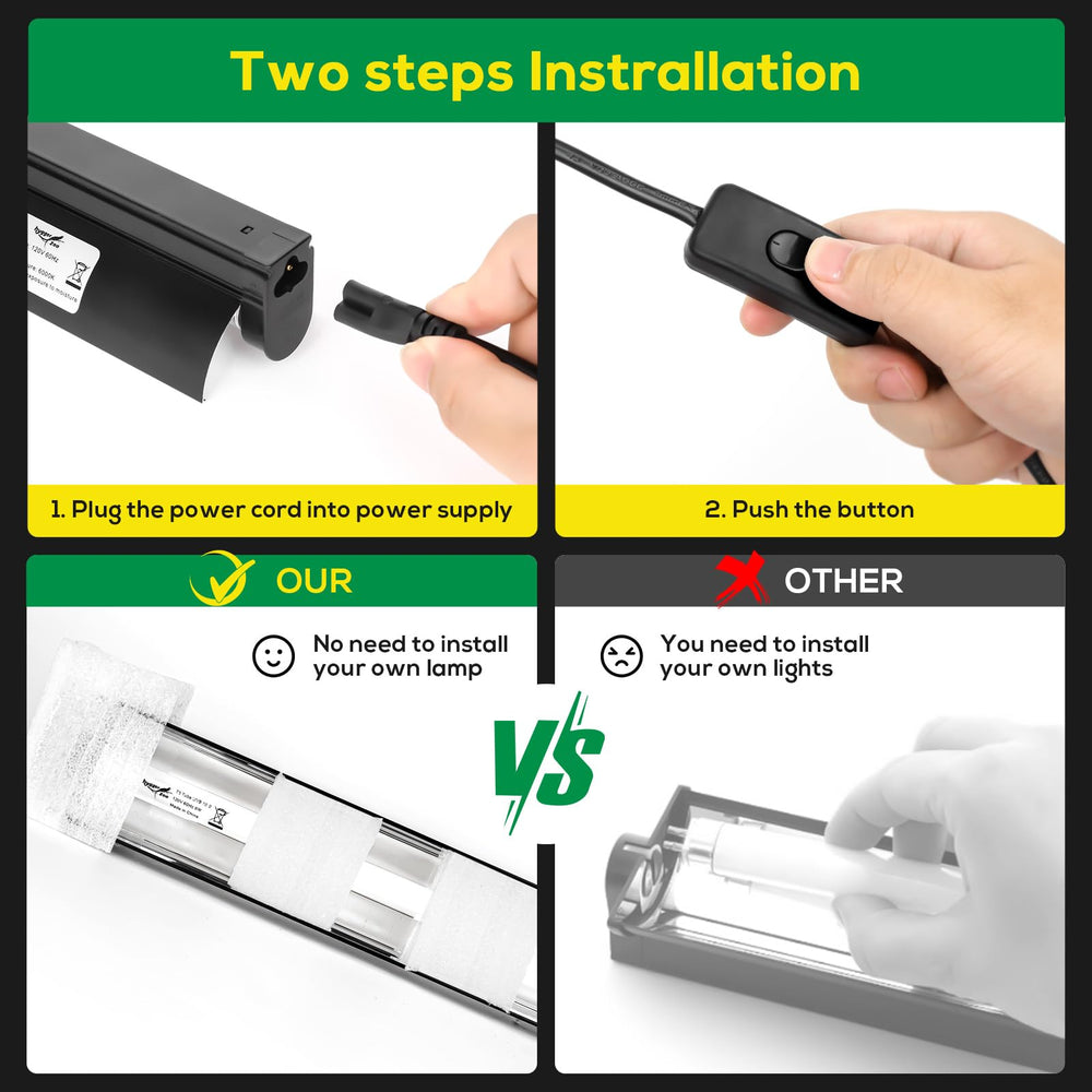 Hygger Zoo T5 Kit detachable cable offers flexible setup and portability.