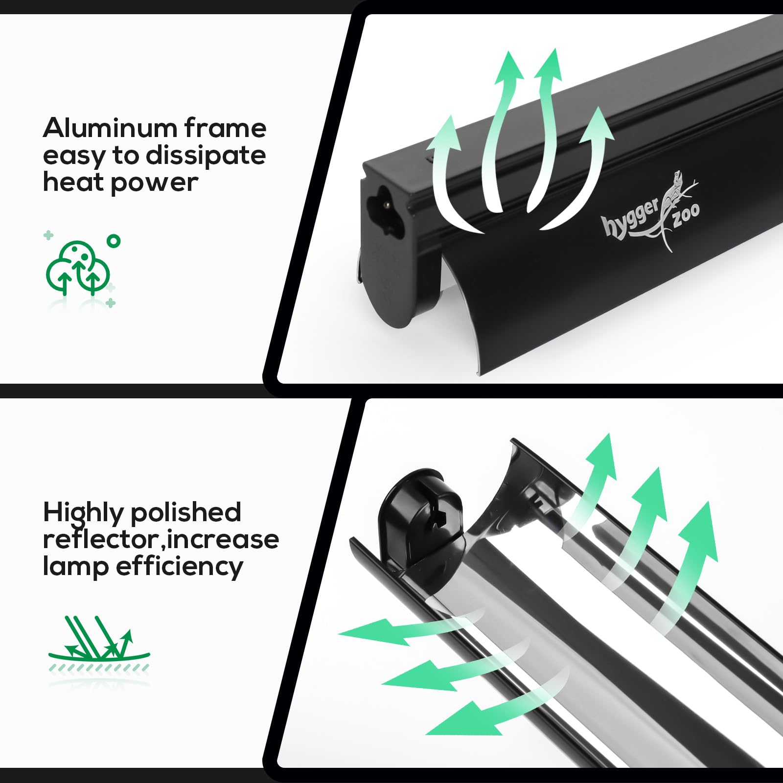 Hygger Zoo T5 Kit terrarium-mesh fit enables safe, adjustable mounting.