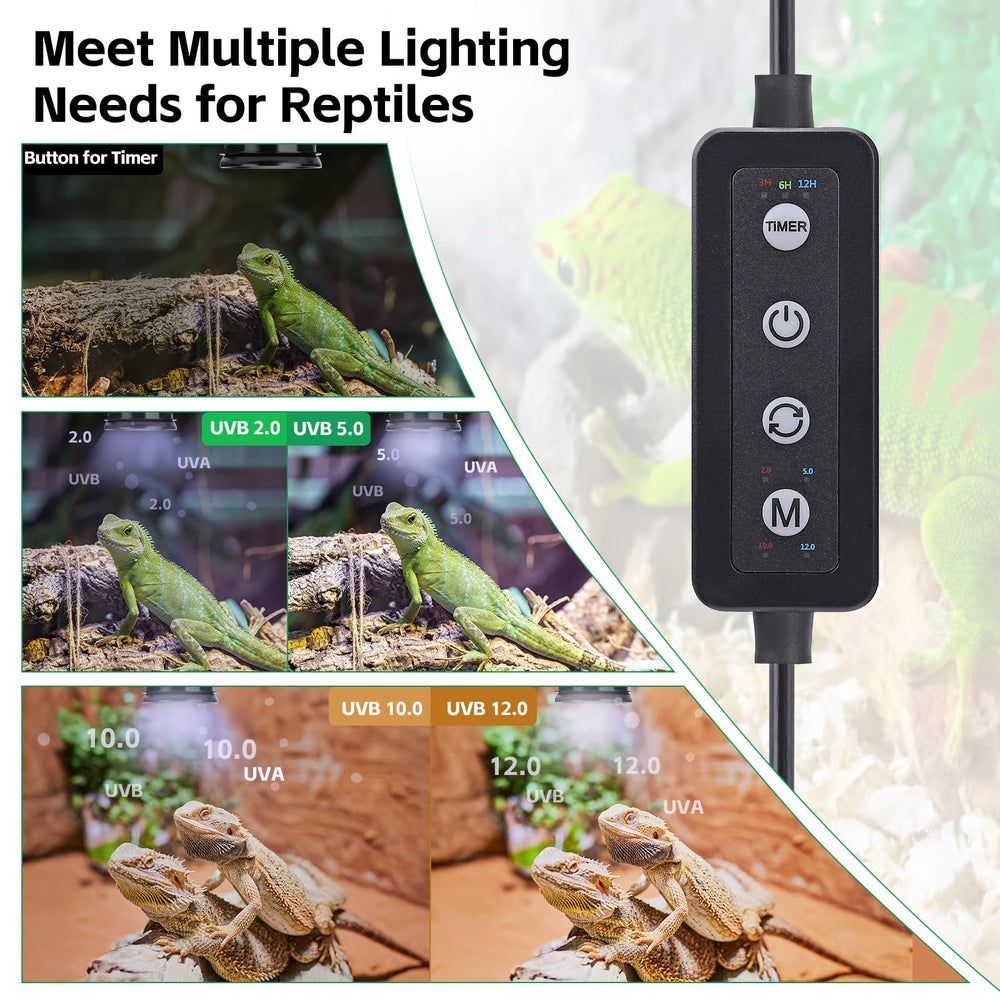 Hygger zoo tank ambient lighting creates natural day-night cues for reptiles.