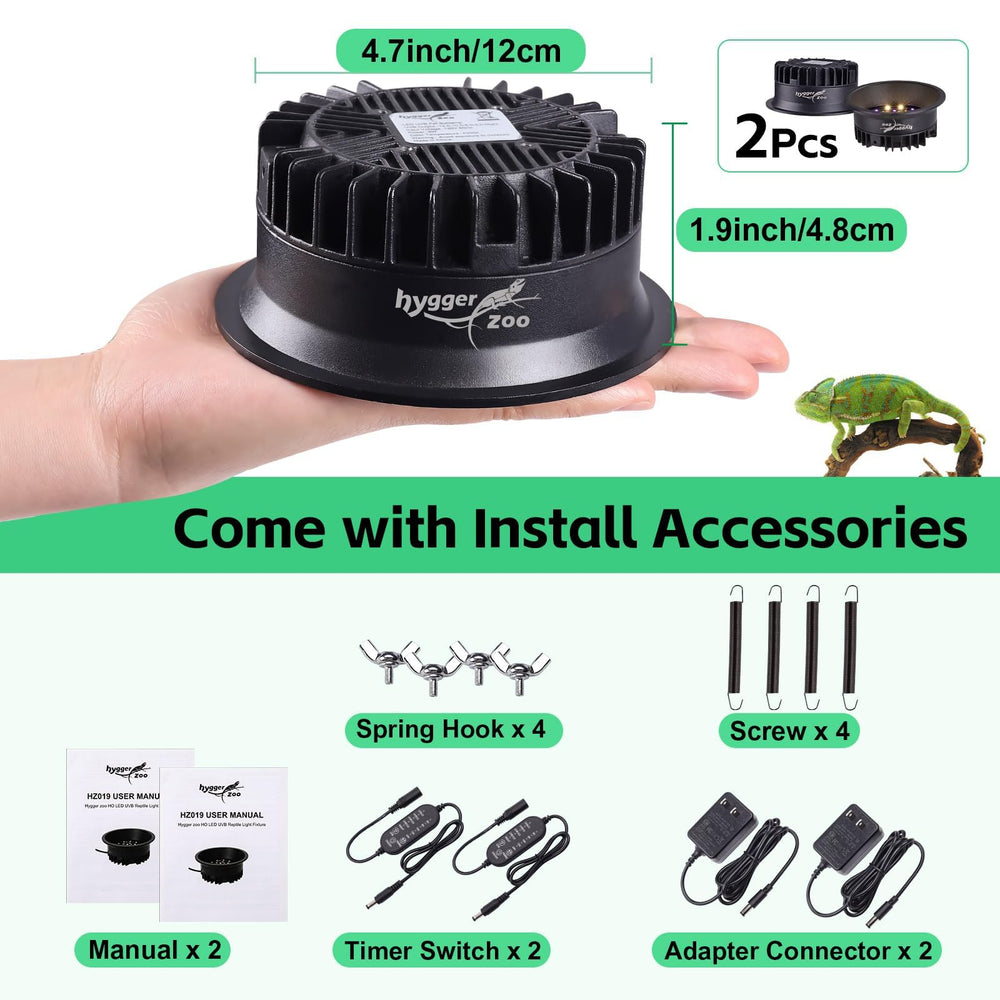 Hygger zoo adjustable brightness lets tailoring basking for different species.