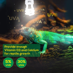 Hygger zoo UVB bulb quartz-glass construction delivering durable, stable UVB for daily use.