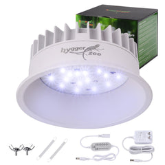 Hygger zoo UVB light with curved reflector concentrates UVB for stronger basking rays.