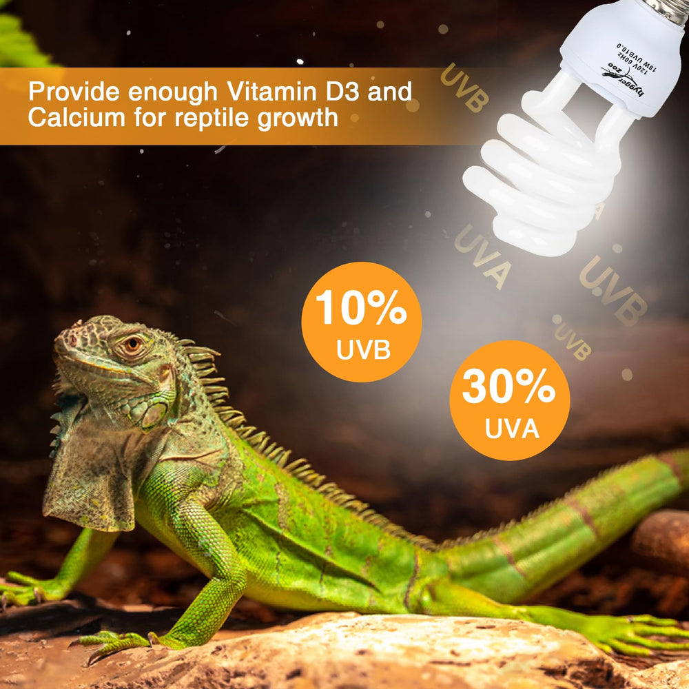 Hygger Zoo UVB light ideal for desert reptiles in bearded dragon tanks.