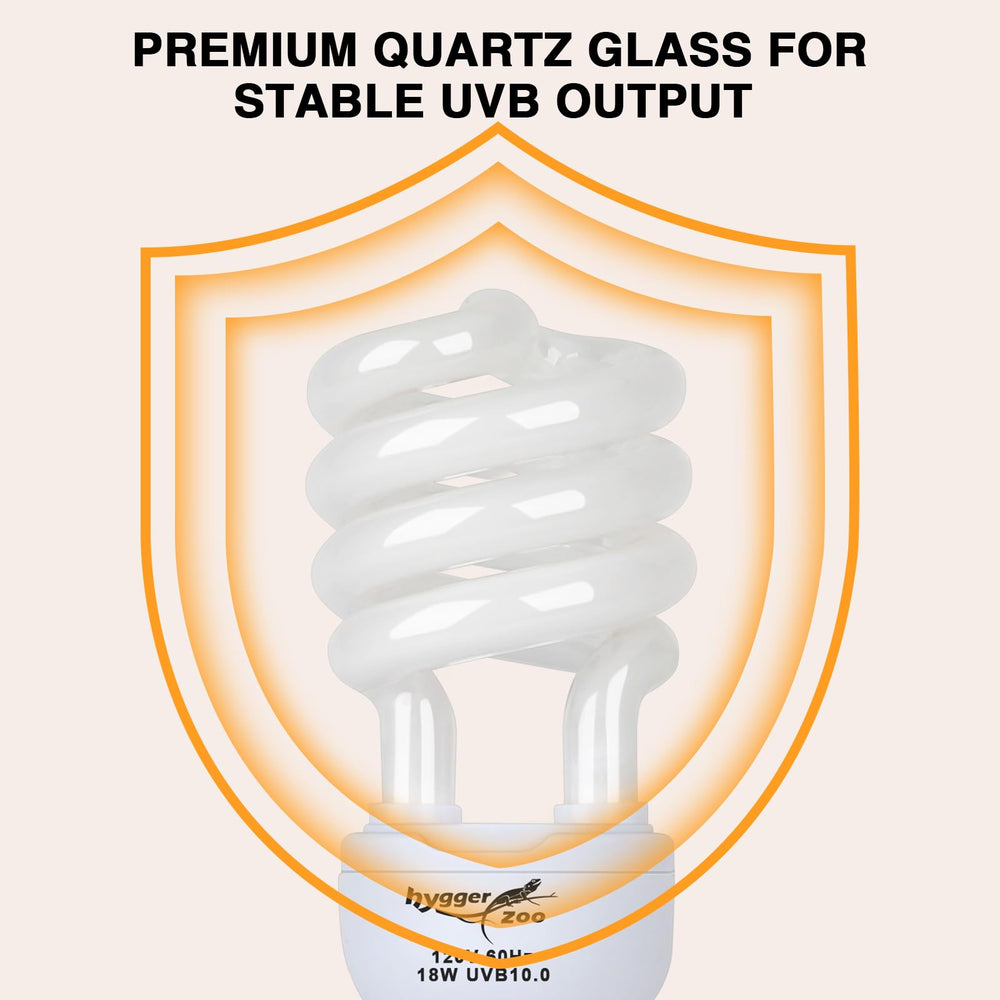 Hygger Zoo UVB light features E26 base compatibility for easy installation.