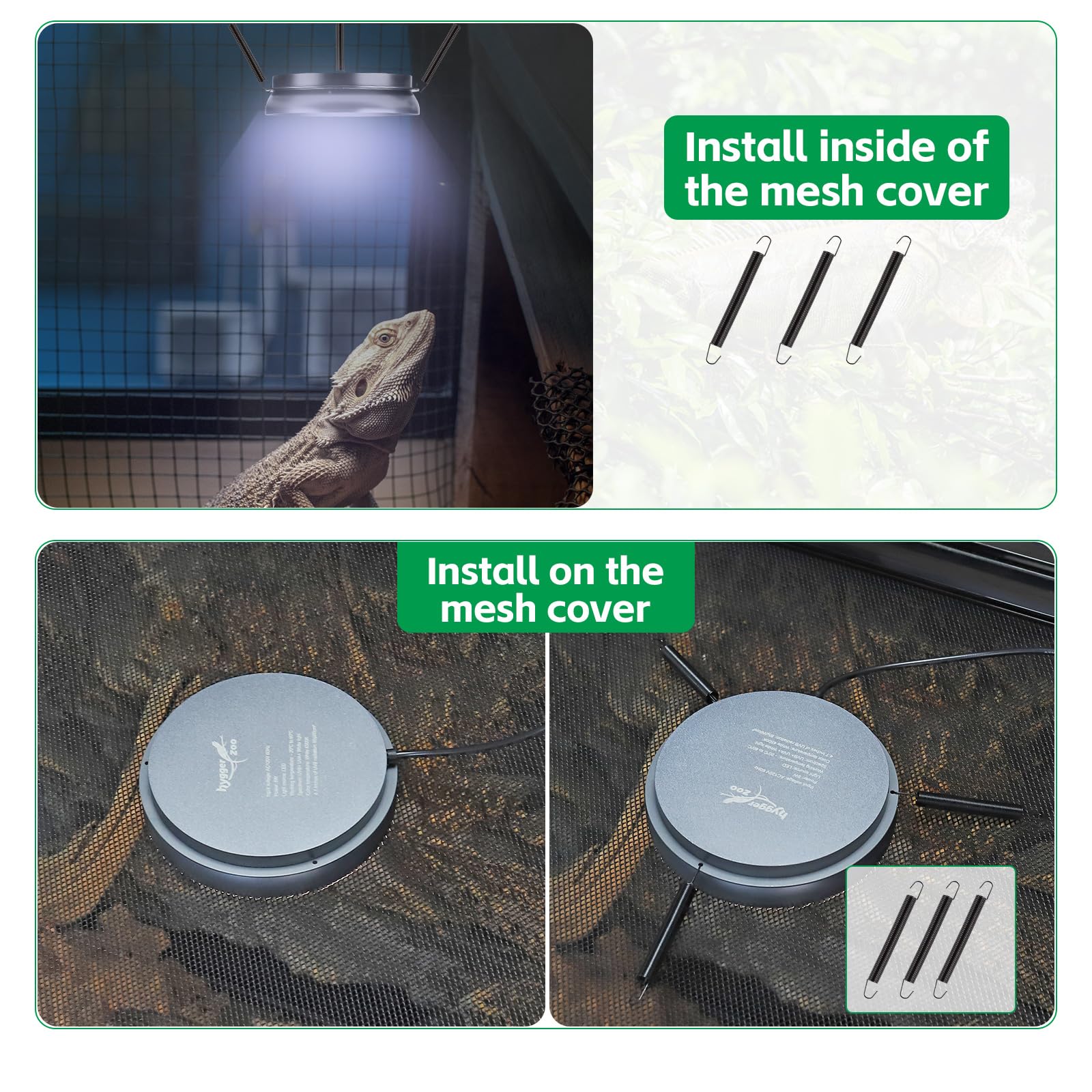 Hygger zoo UVB light four-mode spectrum supports varied habitats and species.