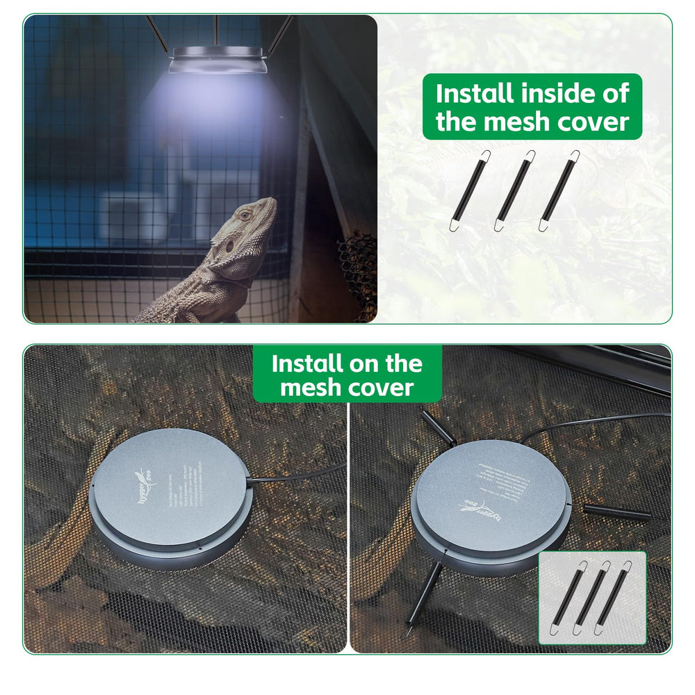 Hygger zoo UVB light four-mode spectrum supports varied habitats and species.