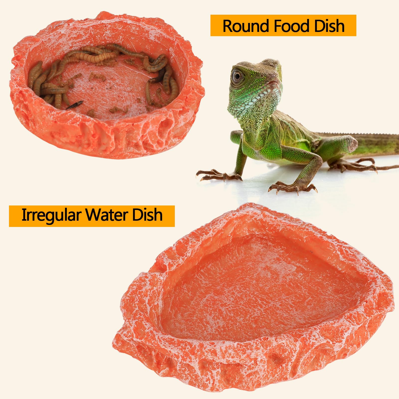 Hyggerzoo durable-resin-terrarium-bowl-orange smooth interior easy to clean
