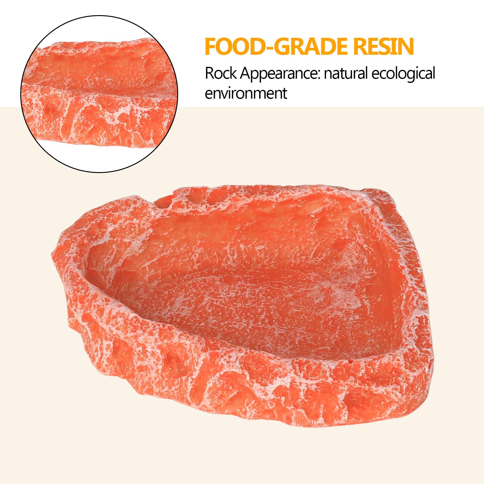 Hyggerzoo leopard-gecko-food-bowl-orange suited for easy cleaning and space saving