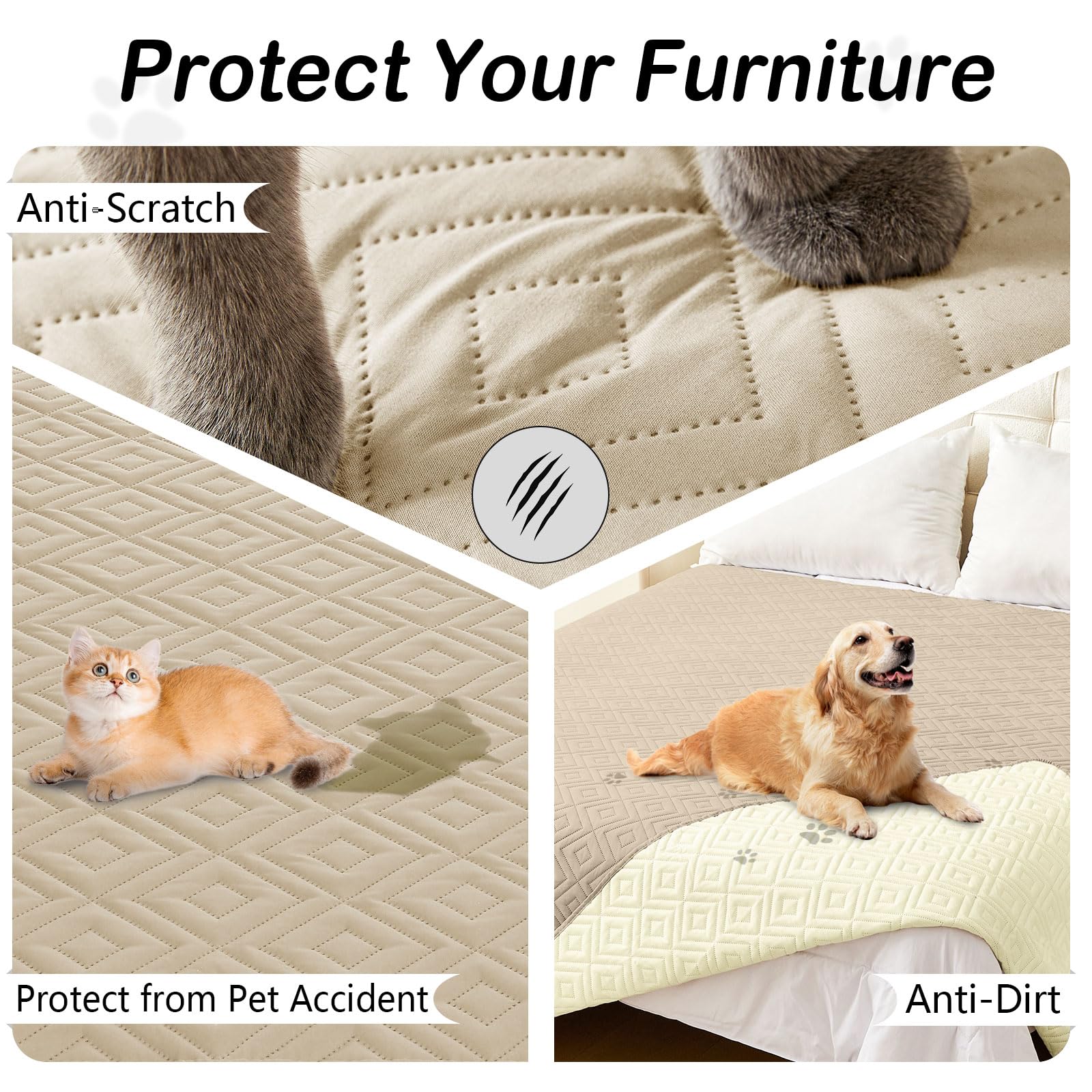 Hyha reversible dog blanket displays front and back colors for versatile styling.